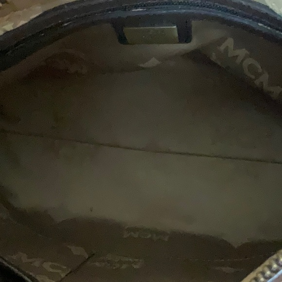 MCM Visetos Mini Handbg Leather and Canvas Brown/Tan - Picture 7 of 17